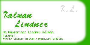 kalman lindner business card