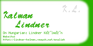 kalman lindner business card